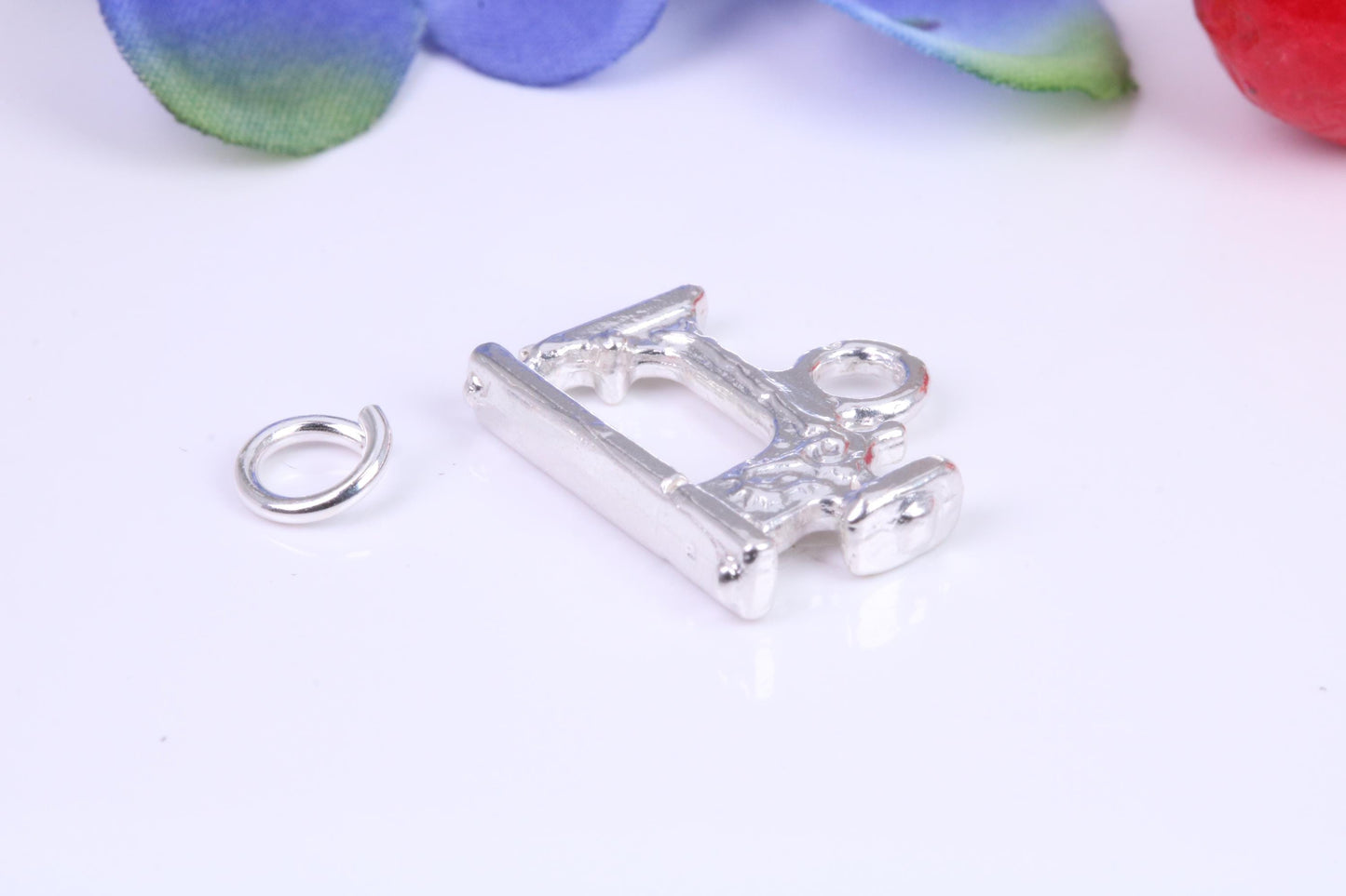 Vintage Sewing Machine Charm, Traditional Three Dimensional Charm, Made from Solid Cast Silver