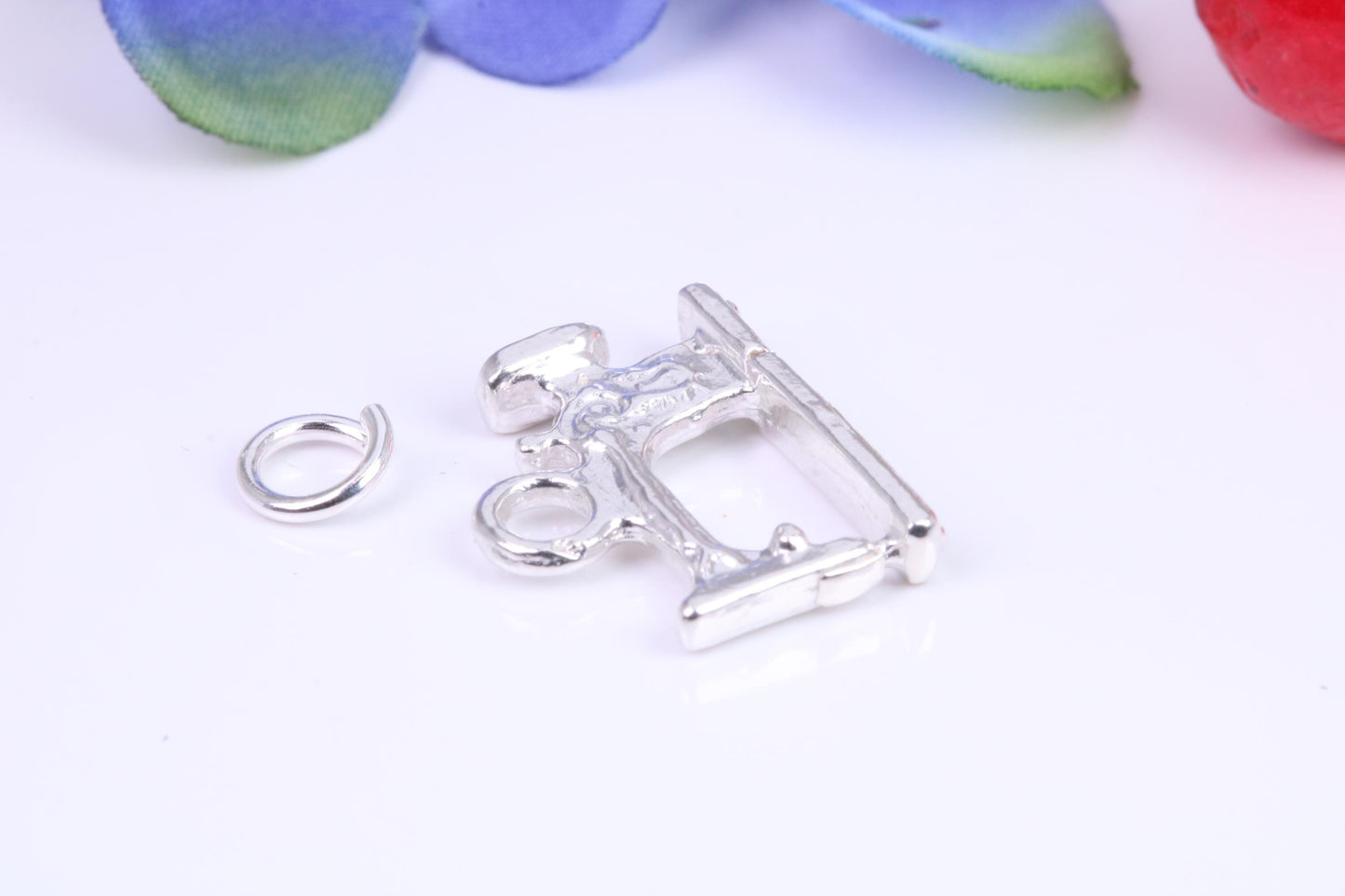 Vintage Sewing Machine Charm, Traditional Three Dimensional Charm, Made from Solid Cast Silver