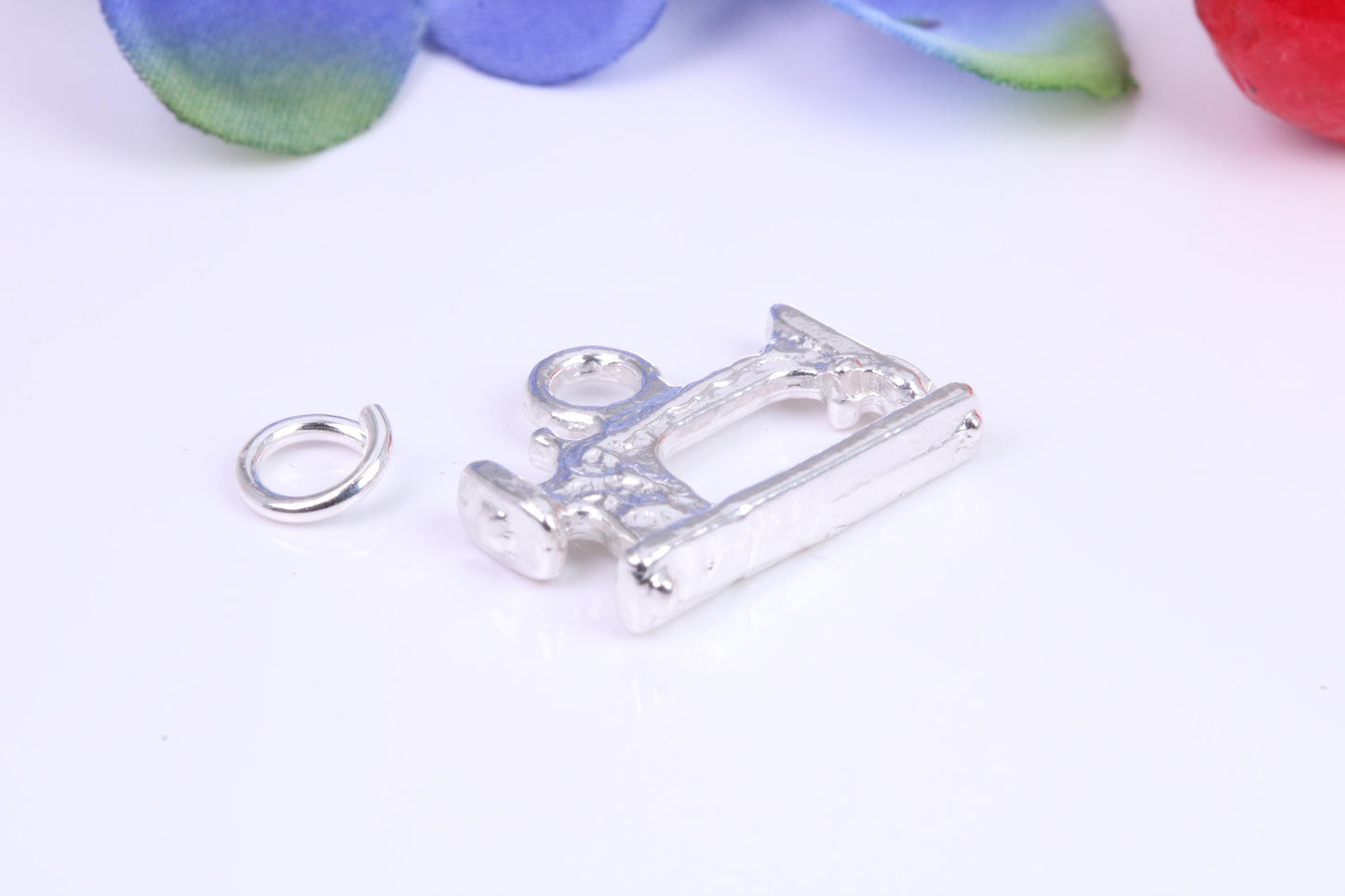 Vintage Sewing Machine Charm, Traditional Three Dimensional Charm, Made from Solid Cast Silver