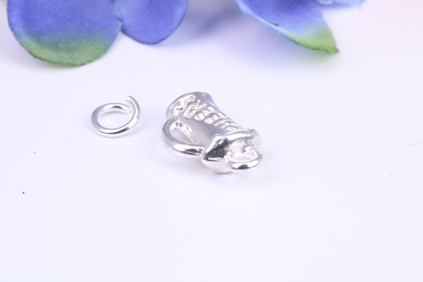 Pint of Beer Charm, Traditional Three Dimensional Charm, Made From Solid Cast Silver