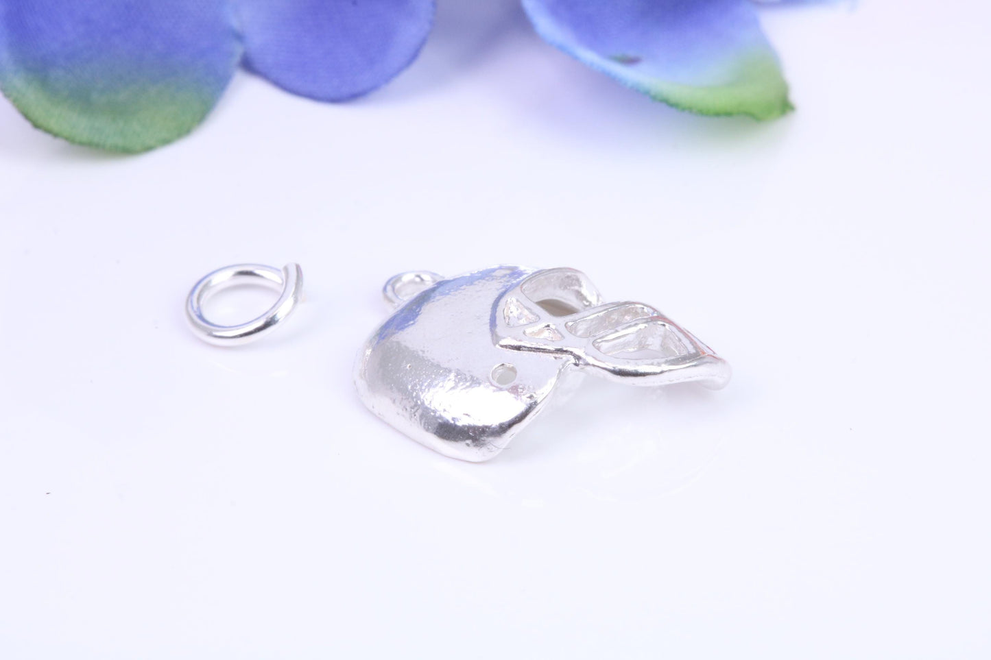 American Football Helmet charm, Traditional Charm, Made from Solid Cast Silver