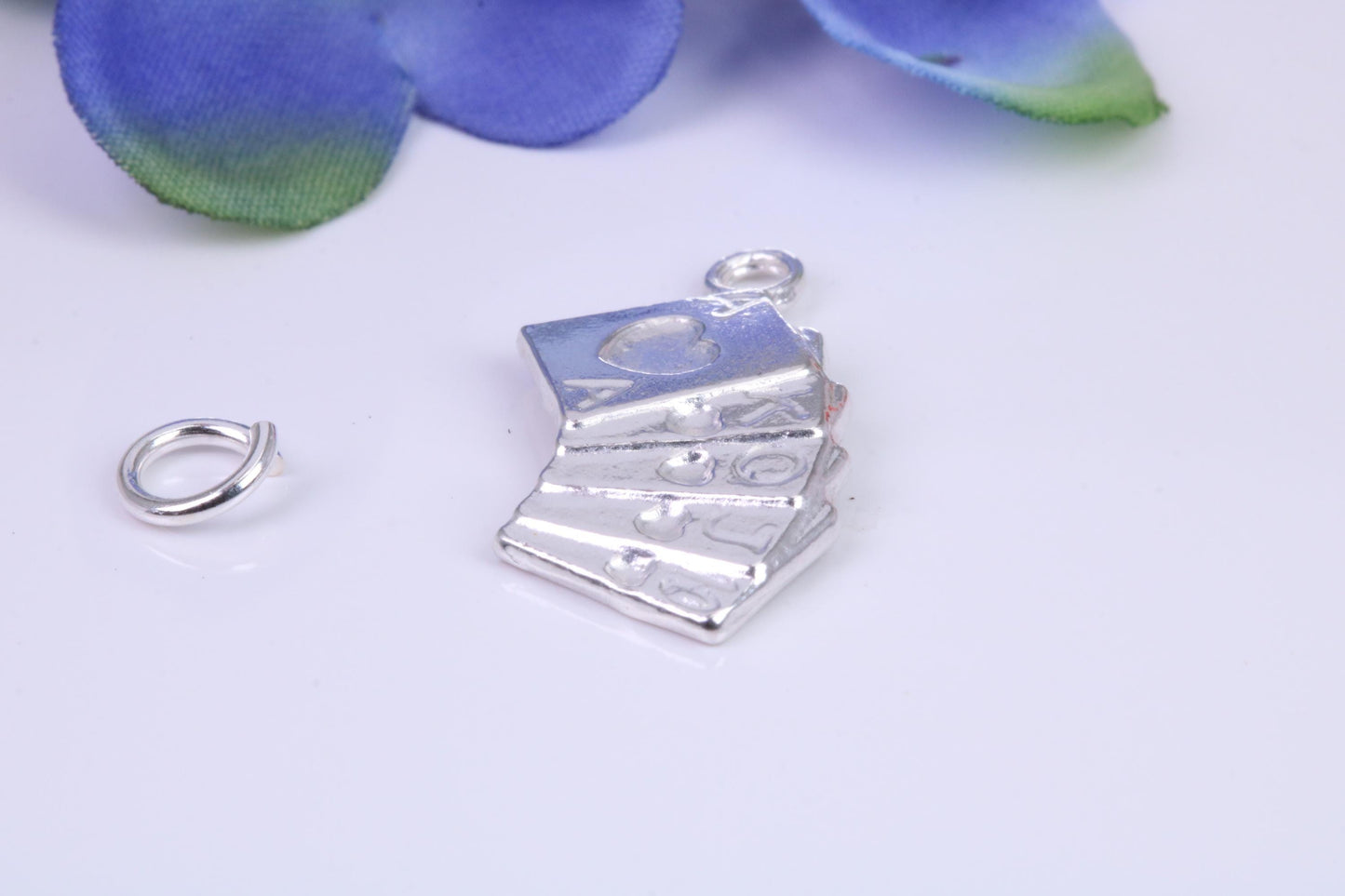 Playing Cards Charm, Traditional Charm, Made from Solid Cast Silver
