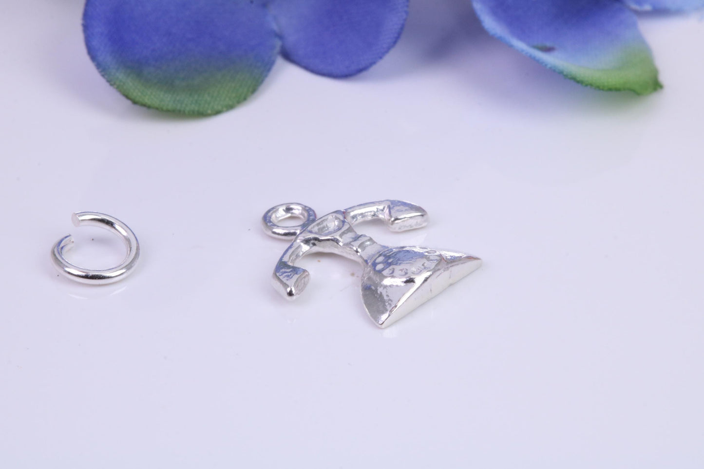 Vintage Phone Charm, Traditional Charm, Made From Solid Cast Silver