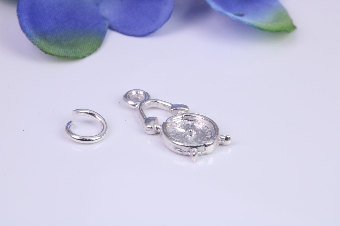 Mantle Clock Charm, Traditional Charm, Made from Solid Cast Silver
