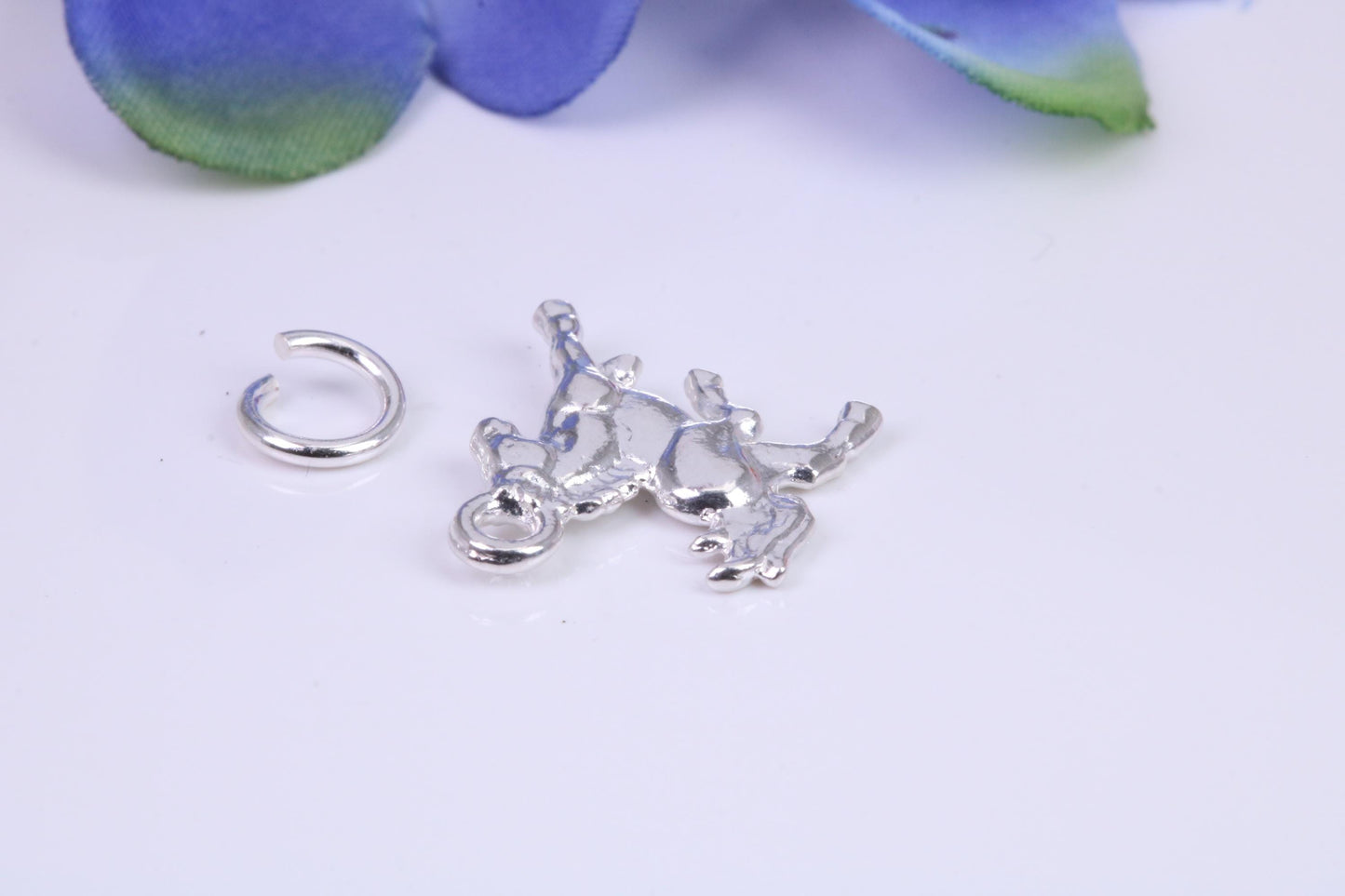 Horse Charm, Traditional Three Dimensional Charm, Made from Solid Cast Silver