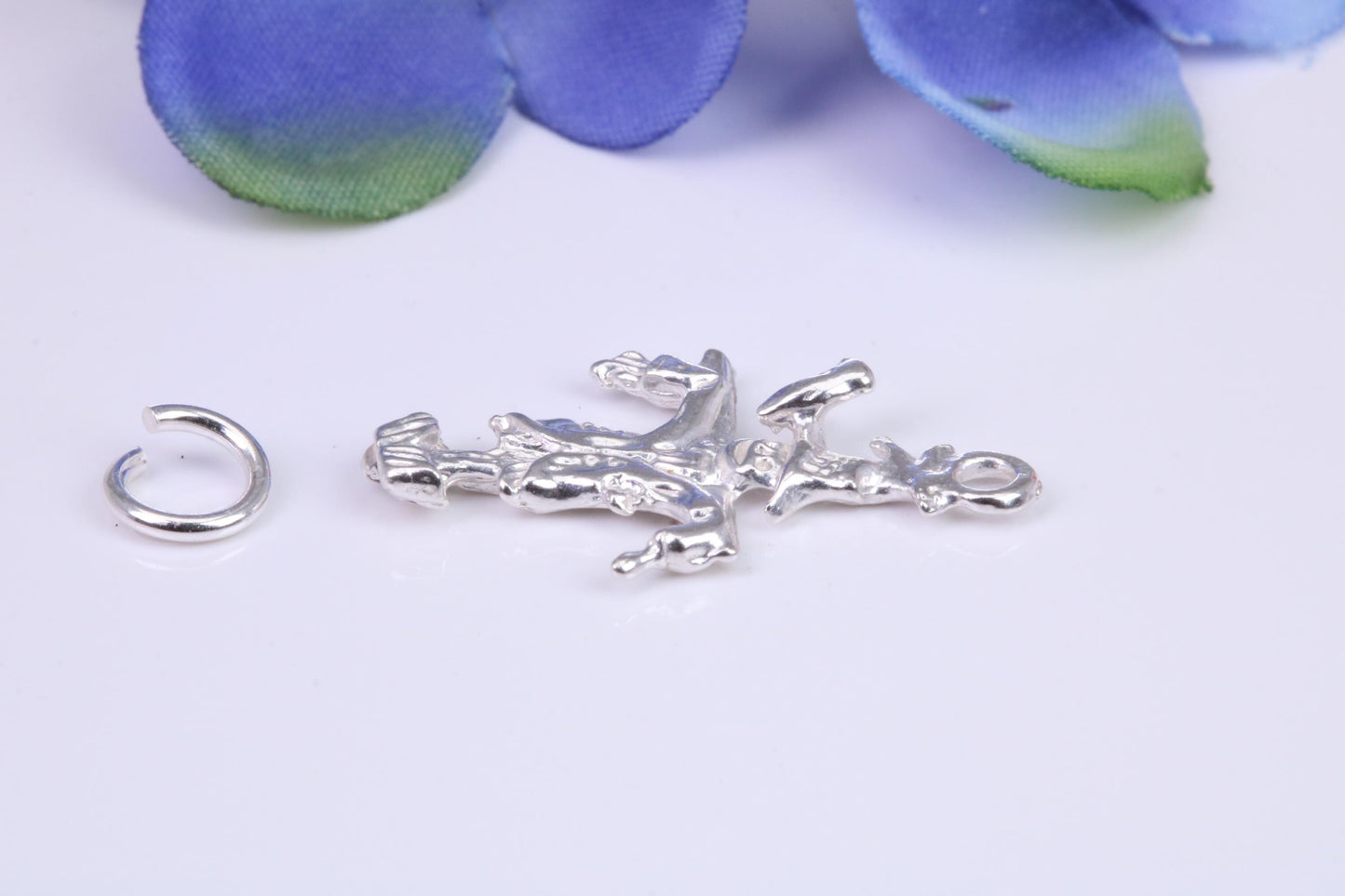 Scarecrow Charm, Traditional Three Dimensional Charm, Made from Solid Cast Silver