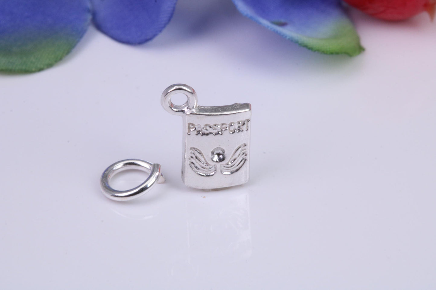 Passport Charm, Traditional Three Dimensional Charm, Made From Solid Cast Silver