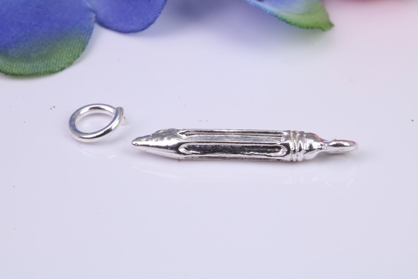 Dentist Drill Charm, Traditional Three Dimensional Charm, Made from Solid Cast Silver