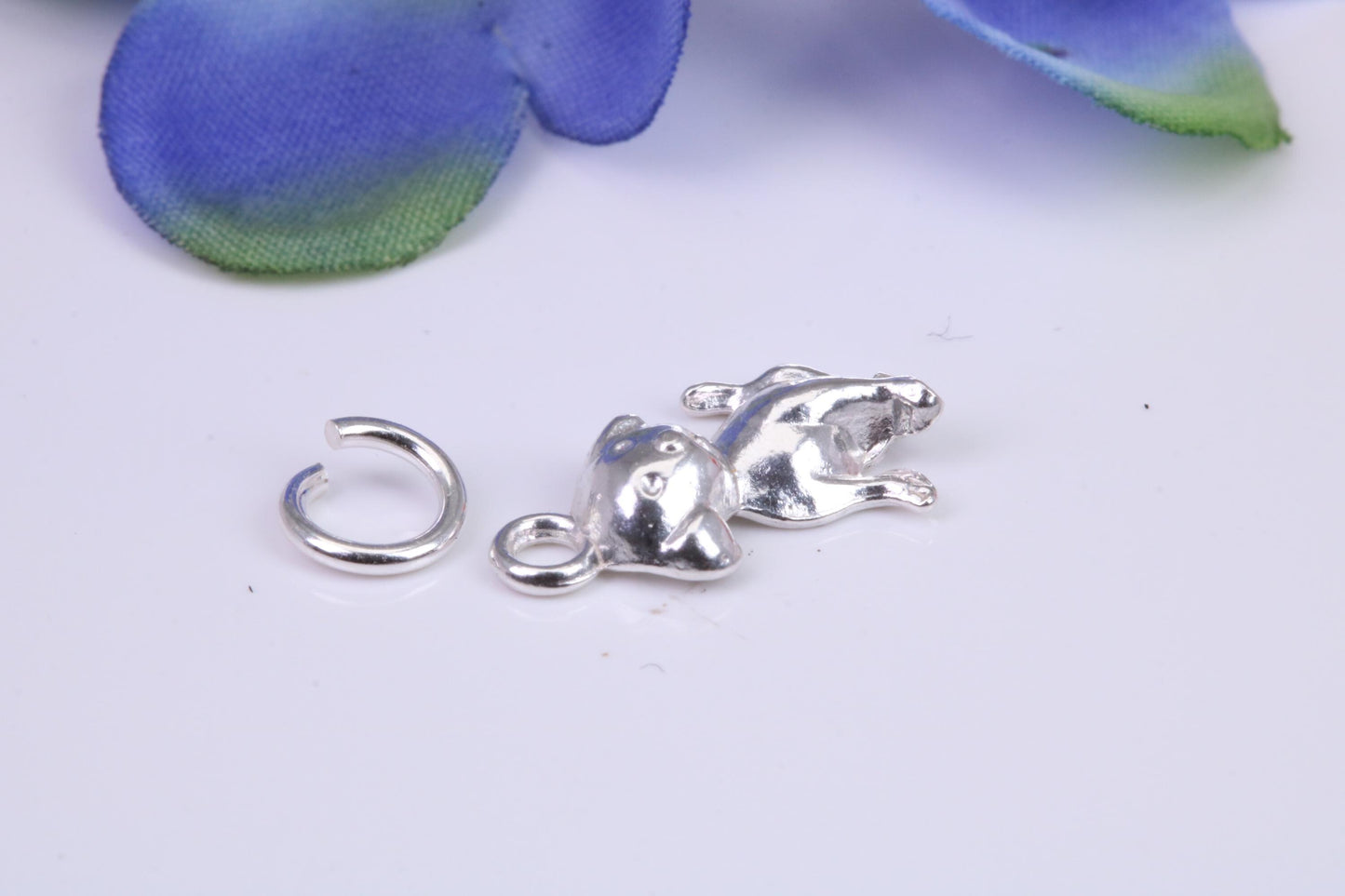 Puppy Dog Charm, Traditional Charm, Made from Solid Cast Silver