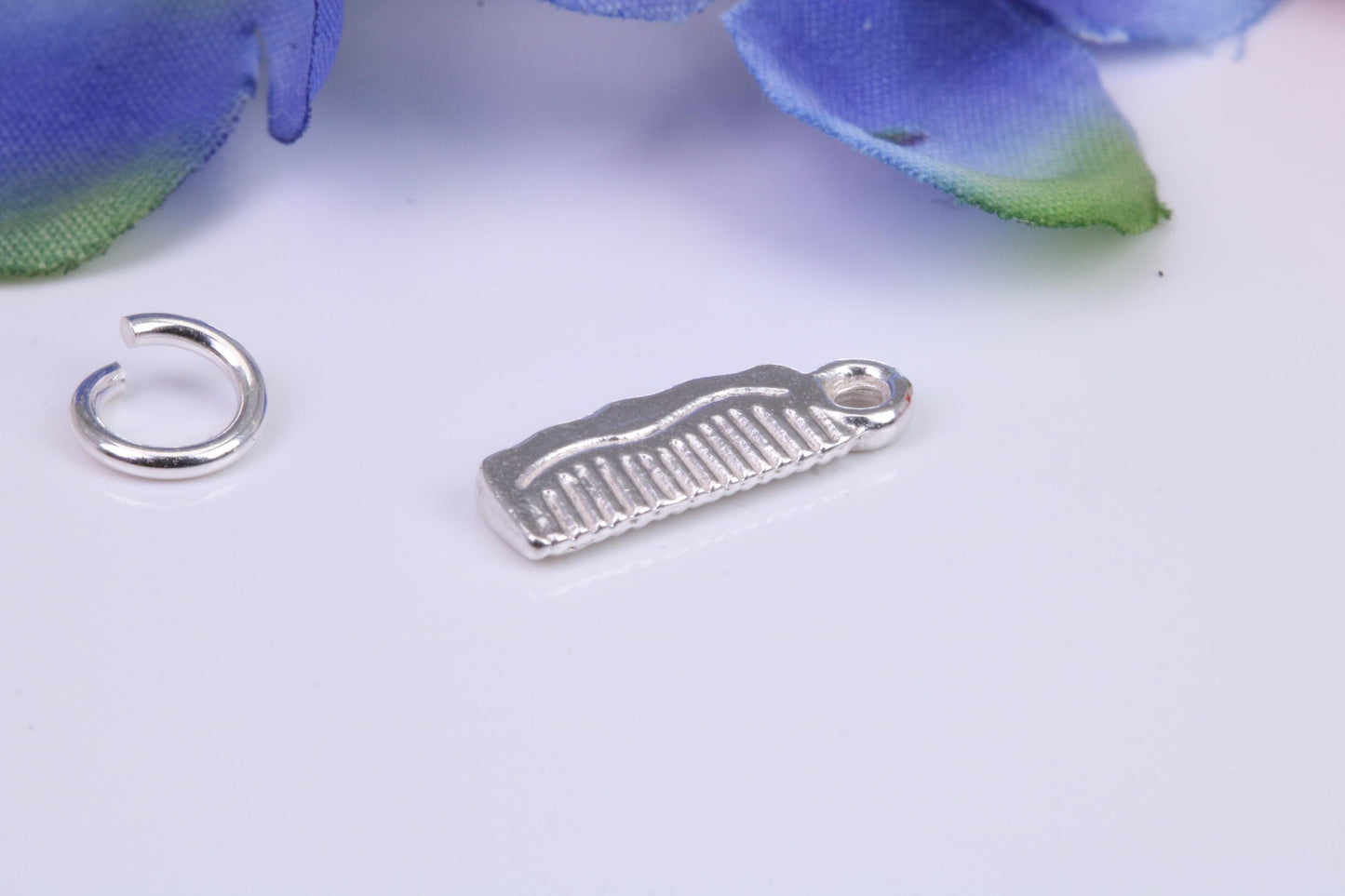 Hair Comb Charm, Traditional Three Dimensional Charm, Made from Solid Cast Silver