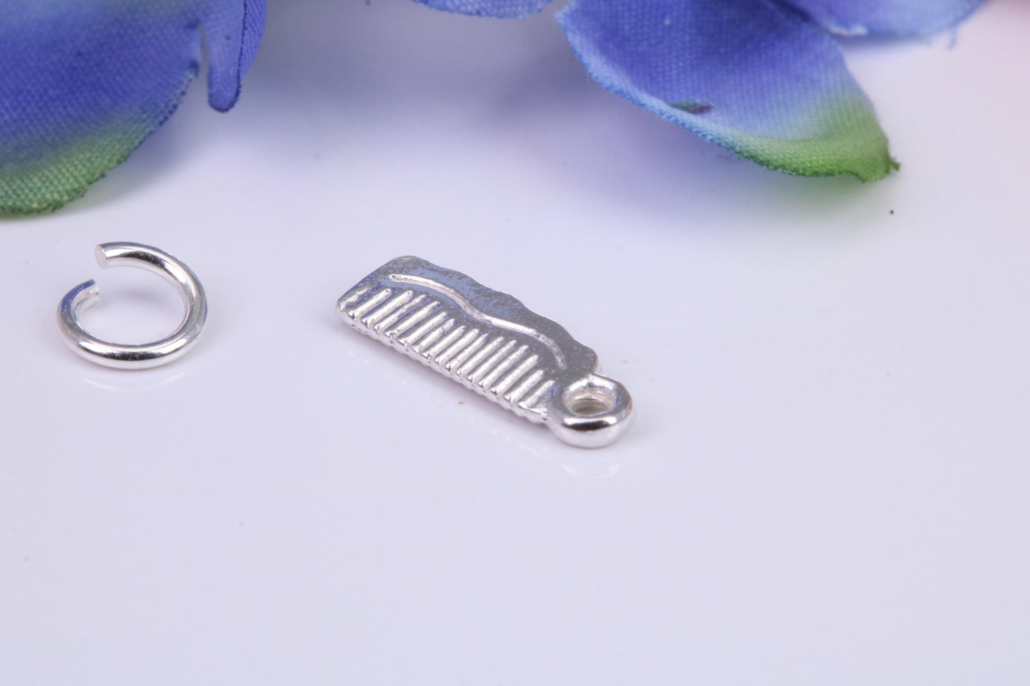Hair Comb Charm, Traditional Three Dimensional Charm, Made from Solid Cast Silver