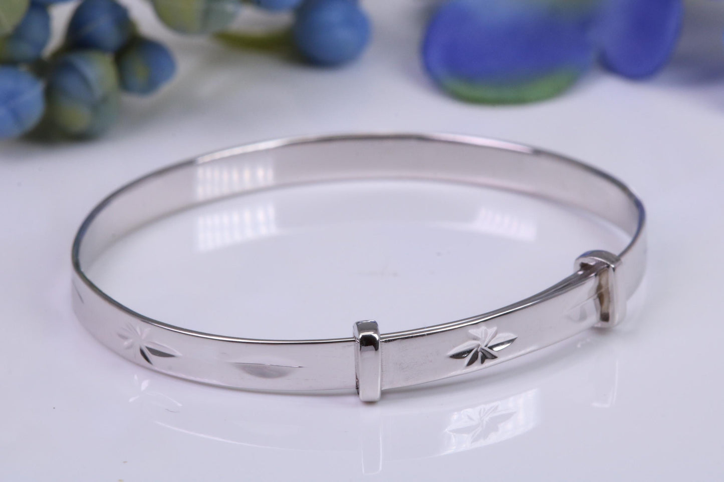 Childs Solid Silver Expanding Bangle