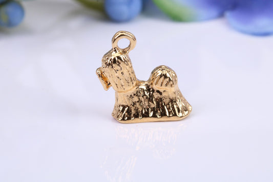 Dog Charm, Traditional Charm, Made from Solid Yellow Gold, British Hallmarked