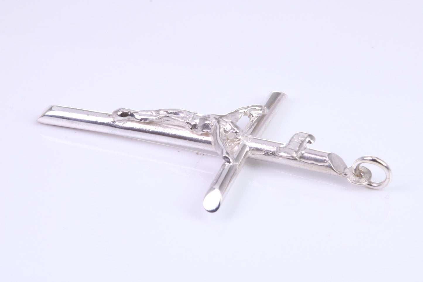 Large 50 mm Long Crucifix, Made From Solid Cast Silver