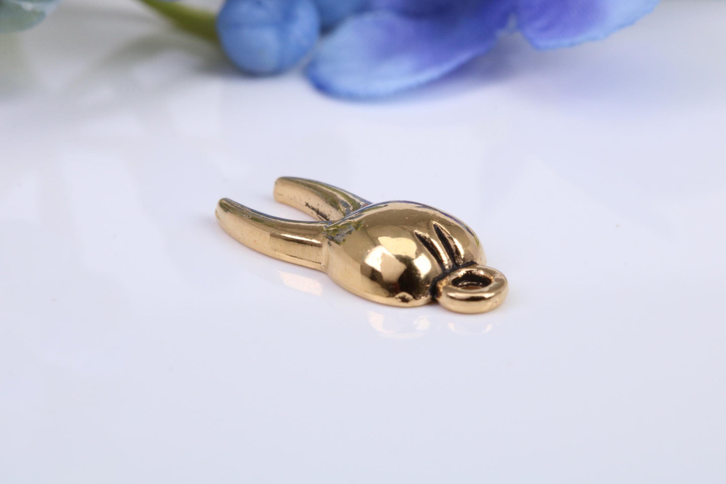 Tooth Charm, Traditional Charm, Made from Solid Cast Yellow Gold, British Hallmarked