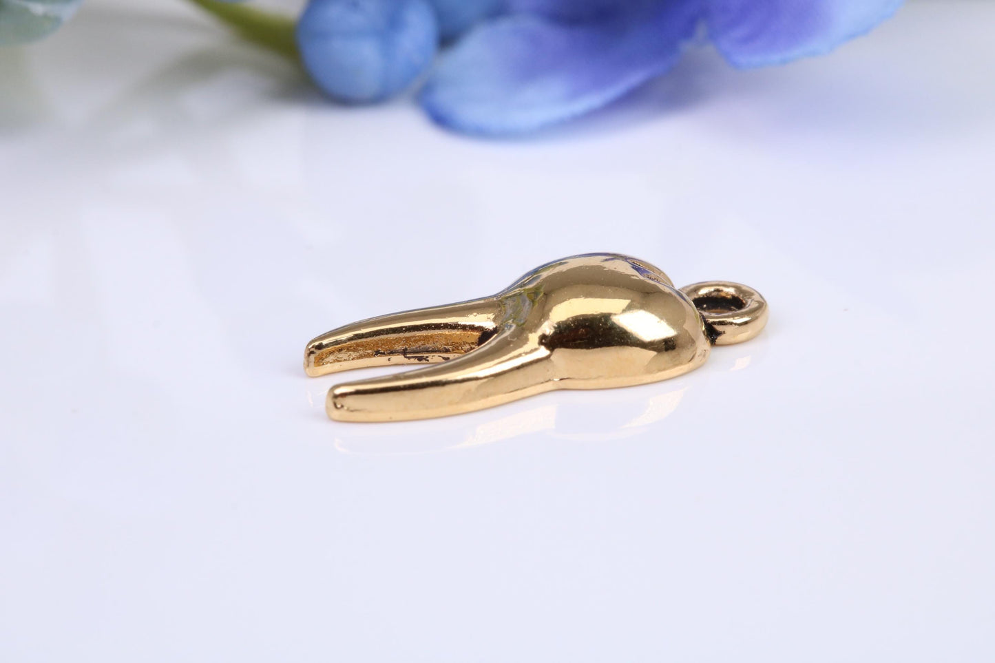 Tooth Charm, Traditional Charm, Made from Solid Cast Yellow Gold, British Hallmarked