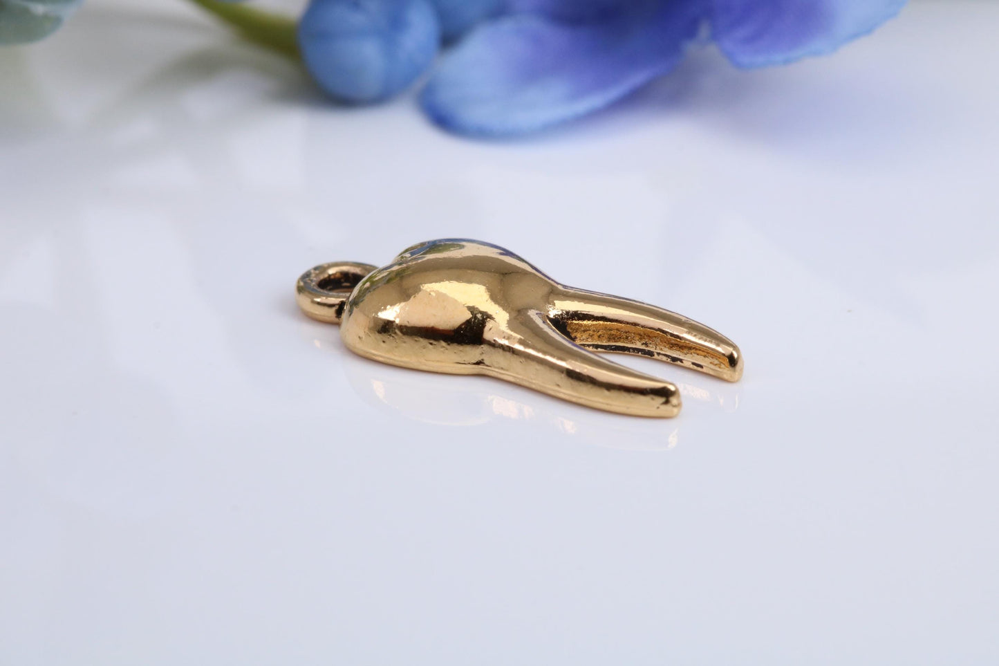 Tooth Charm, Traditional Charm, Made from Solid Cast Yellow Gold, British Hallmarked