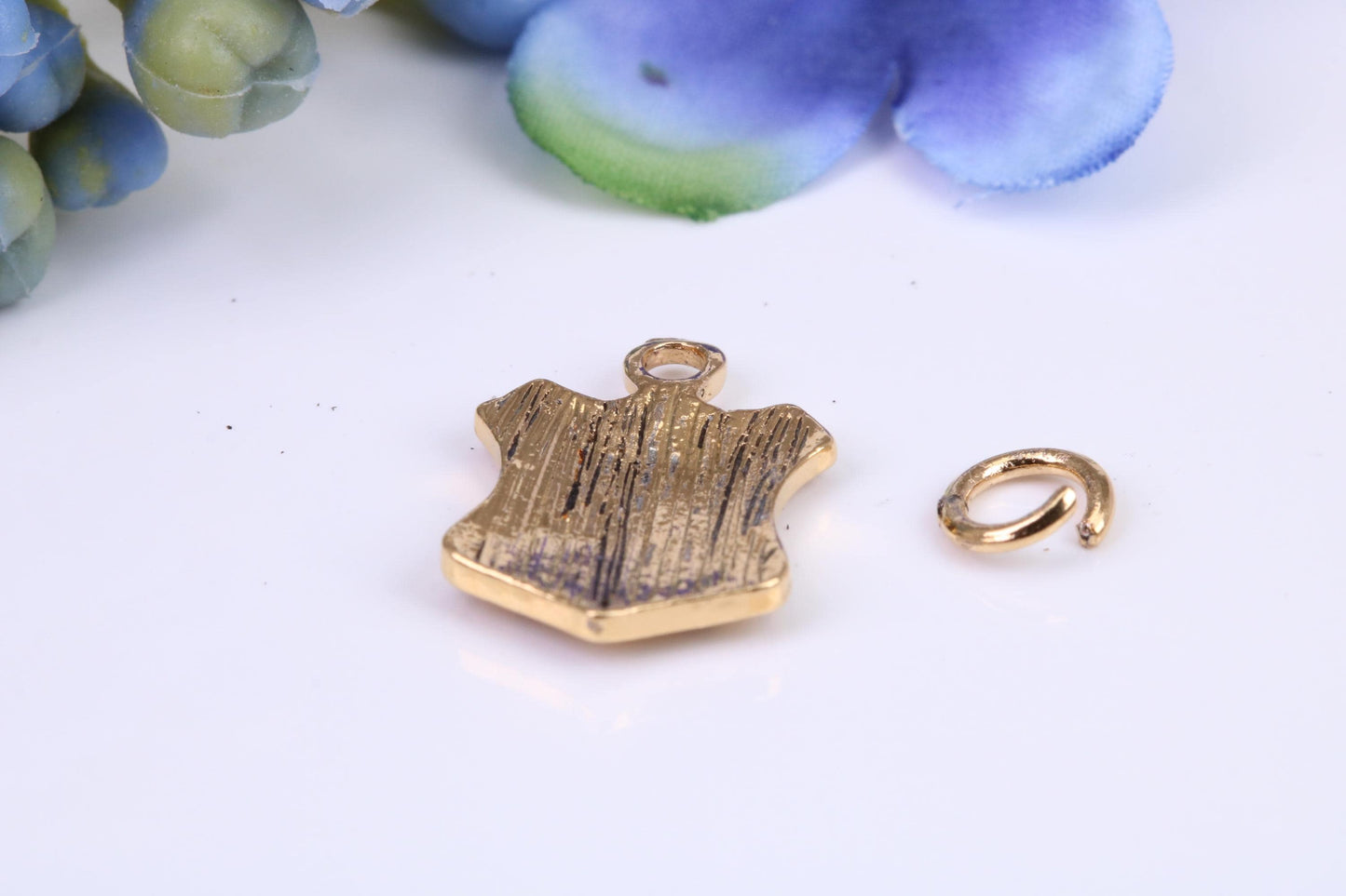 Police Badge Charm, Traditional Charm, Made from Solid Cast Yellow Gold, British Hallmarked