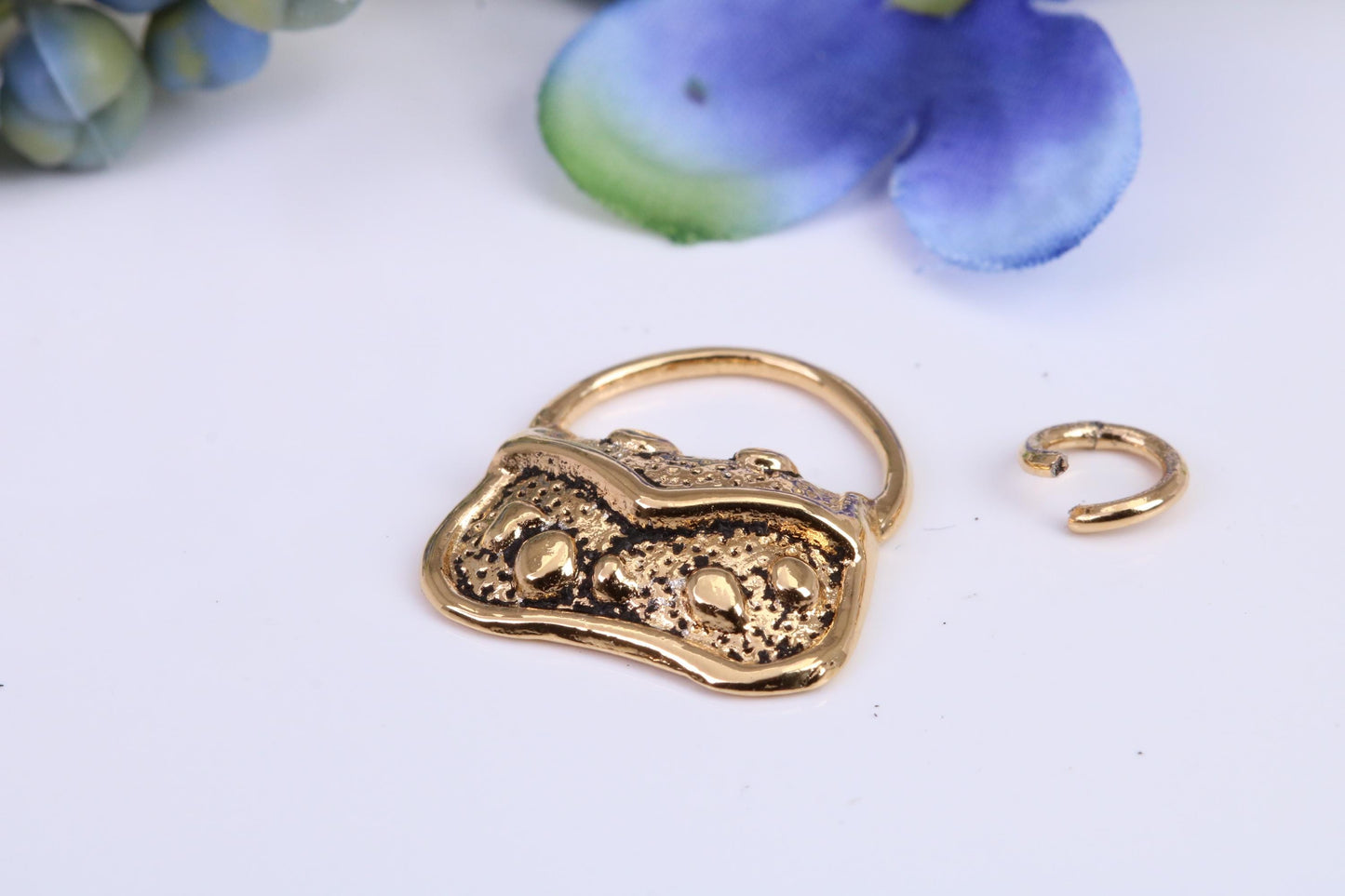 Handbag Charm, Traditional Charm, Made from Solid Cast Yellow Gold, British Hallmarked