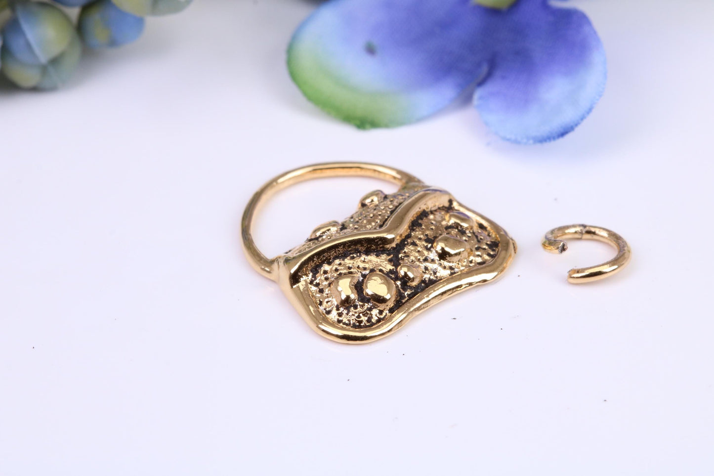 Handbag Charm, Traditional Charm, Made from Solid Cast Yellow Gold, British Hallmarked