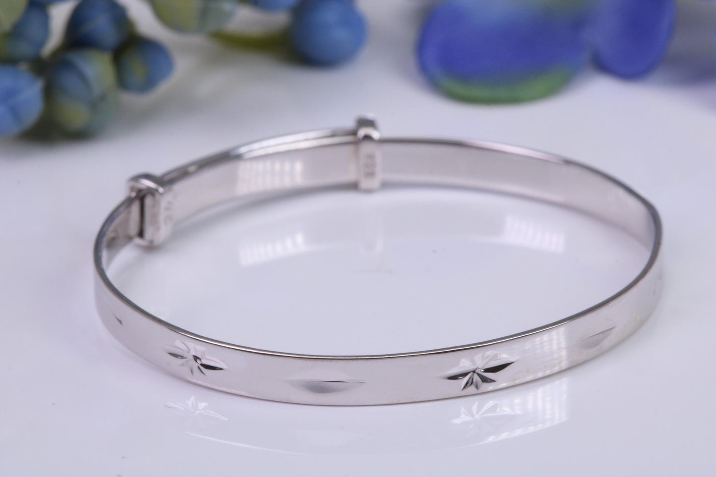 Childs Solid Silver Expanding Bangle