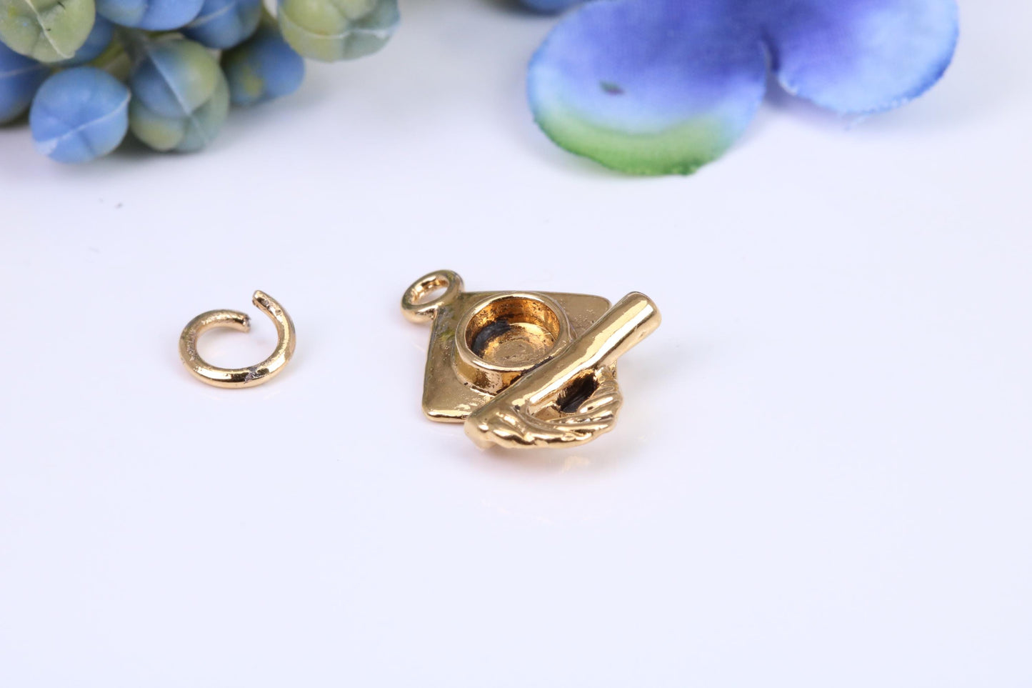 Mortar Hat, Graduation Hat Charm, Graduation Cap Charm, Charm, Made from your choice of Precious Metals, British Hallmarked