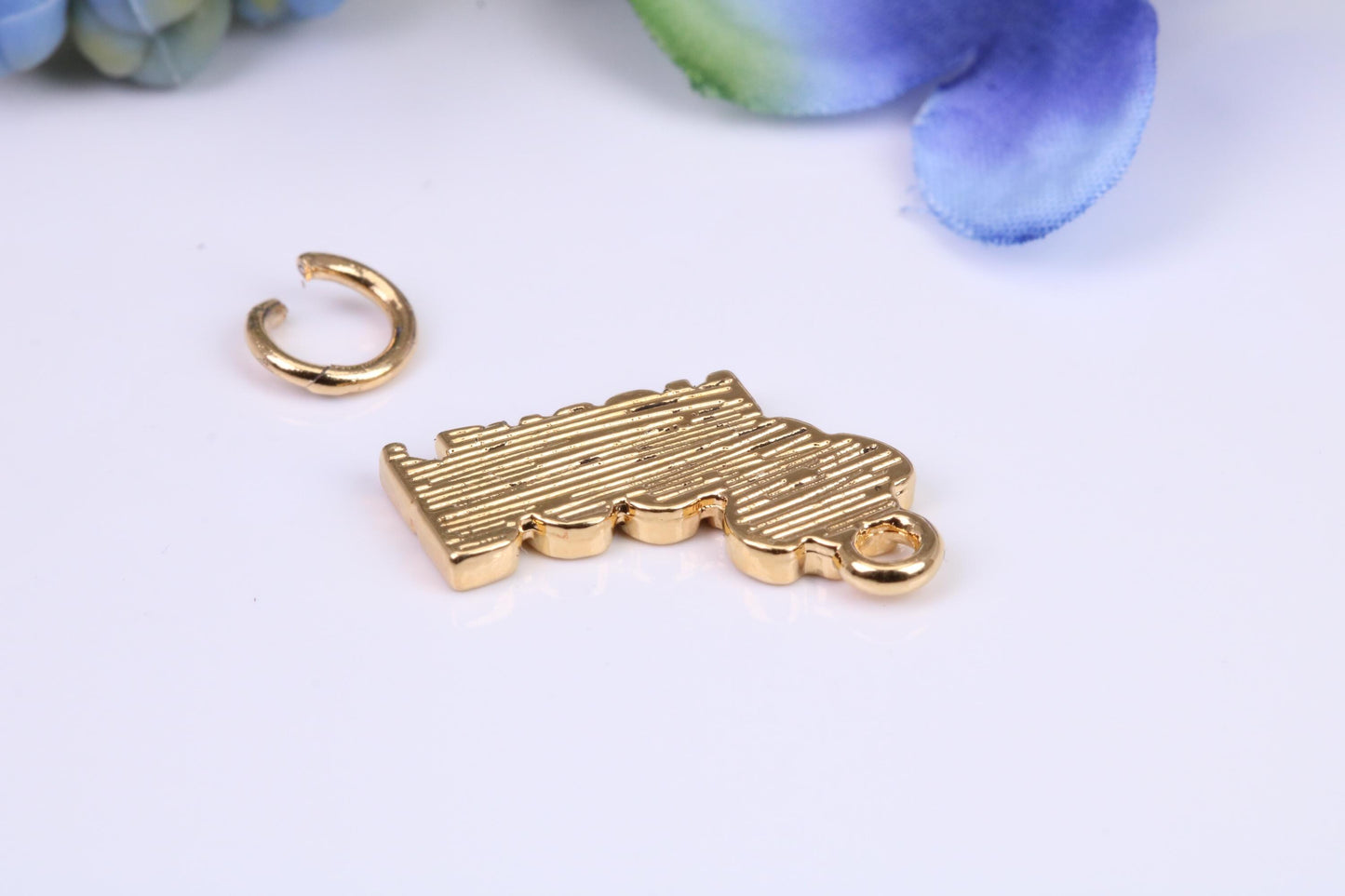 Dog Person Charm, Made from Solid Cast Yellow Gold, British Hallmarked, Complete with Attachment Link