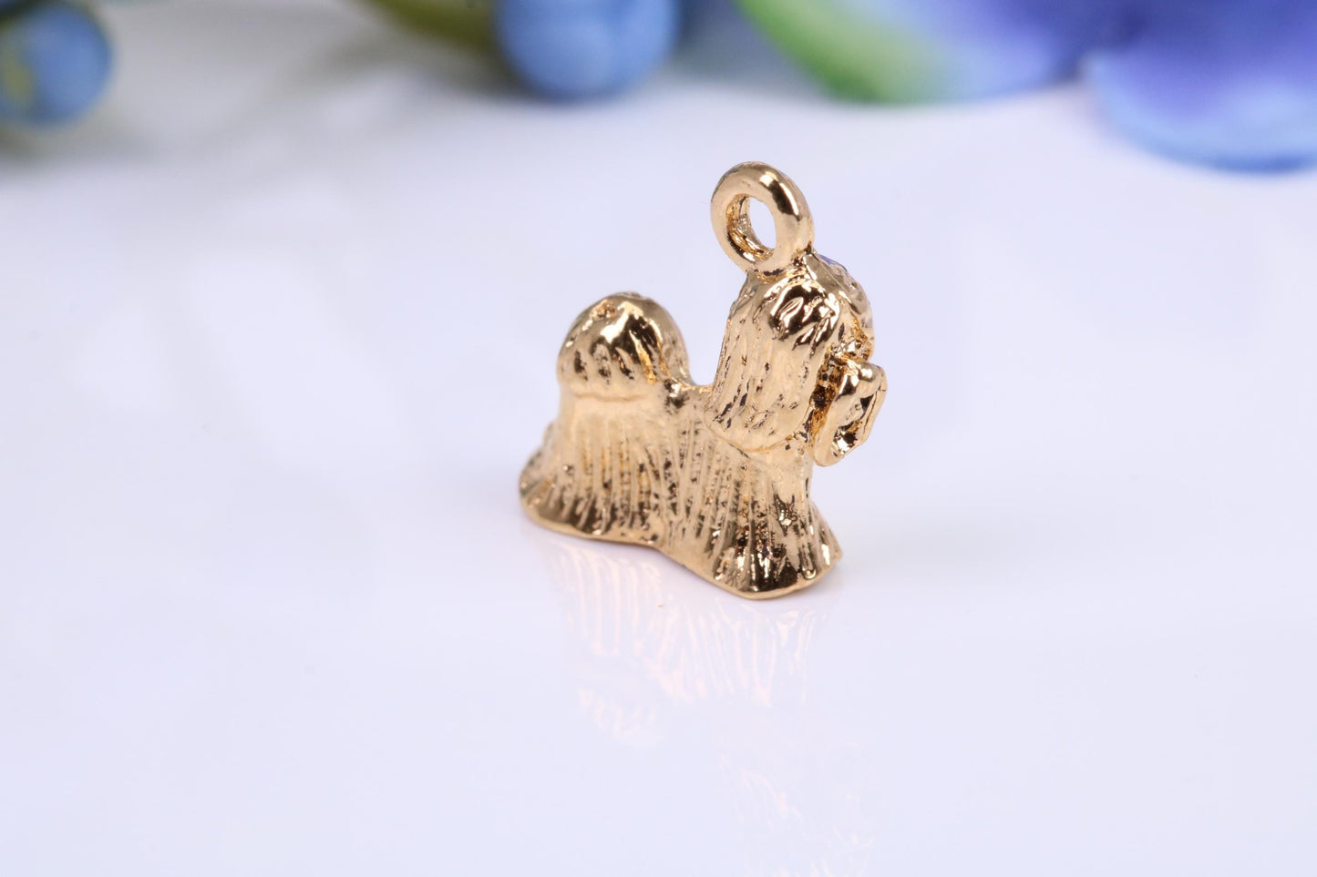 Dog Charm, Traditional Charm, Made from Solid Yellow Gold, British Hallmarked