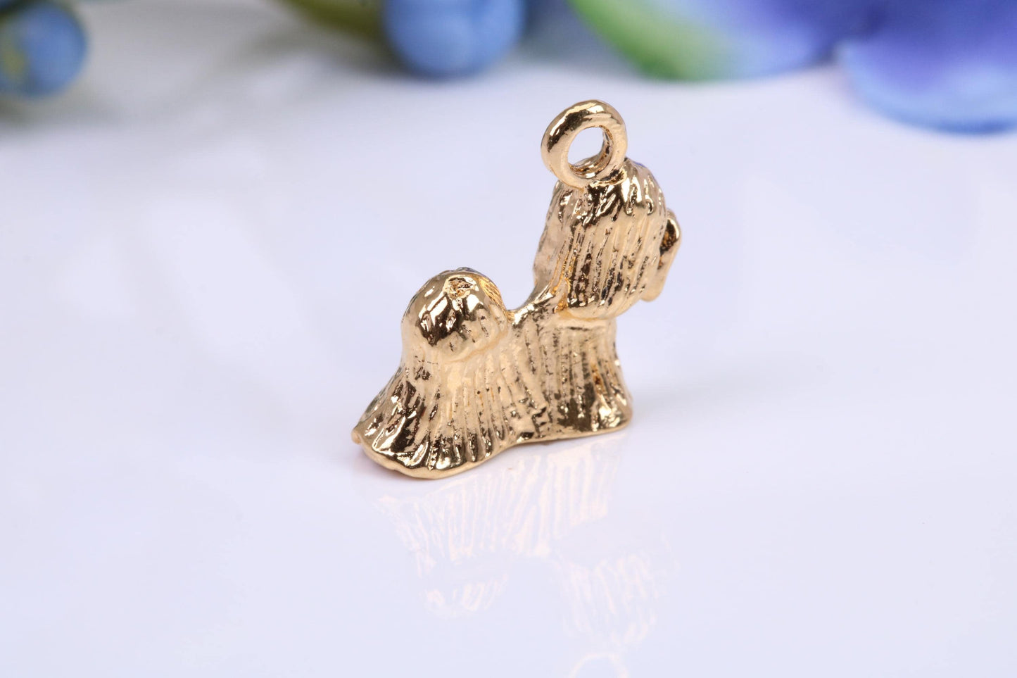 Dog Charm, Traditional Charm, Made from Solid Yellow Gold, British Hallmarked