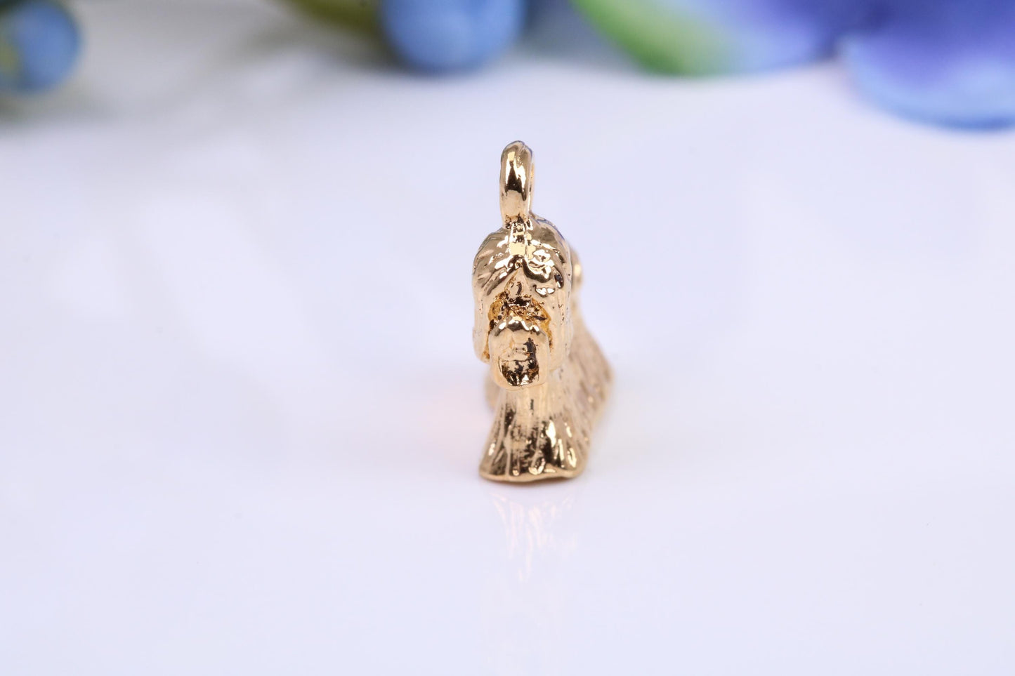 Dog Charm, Traditional Charm, Made from Solid Yellow Gold, British Hallmarked