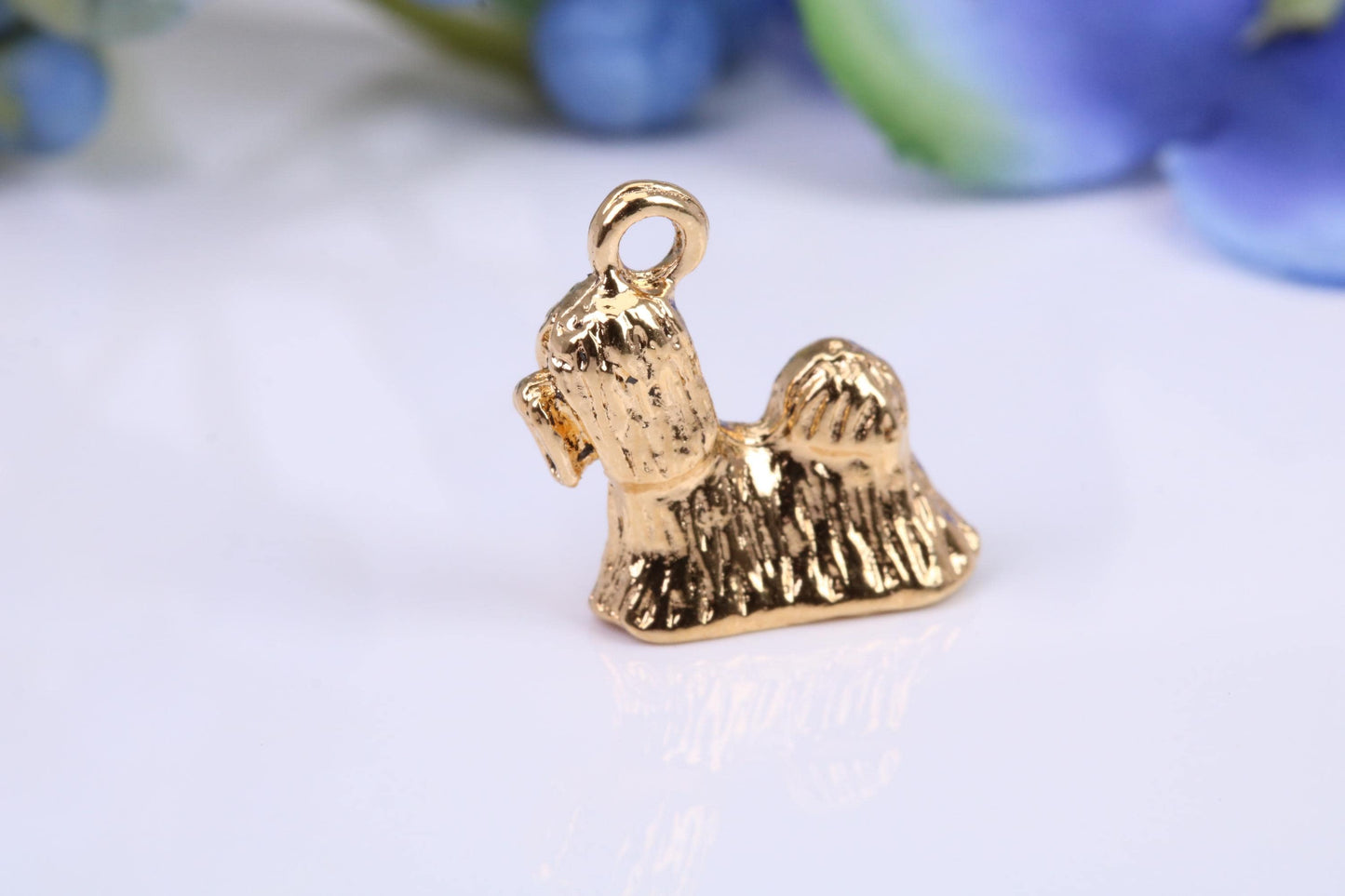 Dog Charm, Traditional Charm, Made from Solid Yellow Gold, British Hallmarked