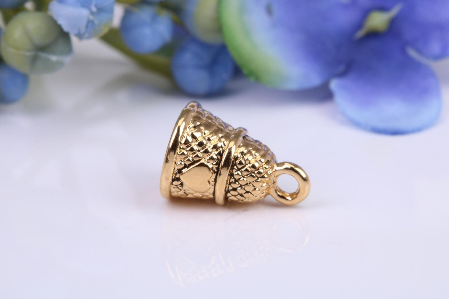 Bell Charm, Traditional Charm, Made from Solid Cast Yellow Gold, British Hallmarked
