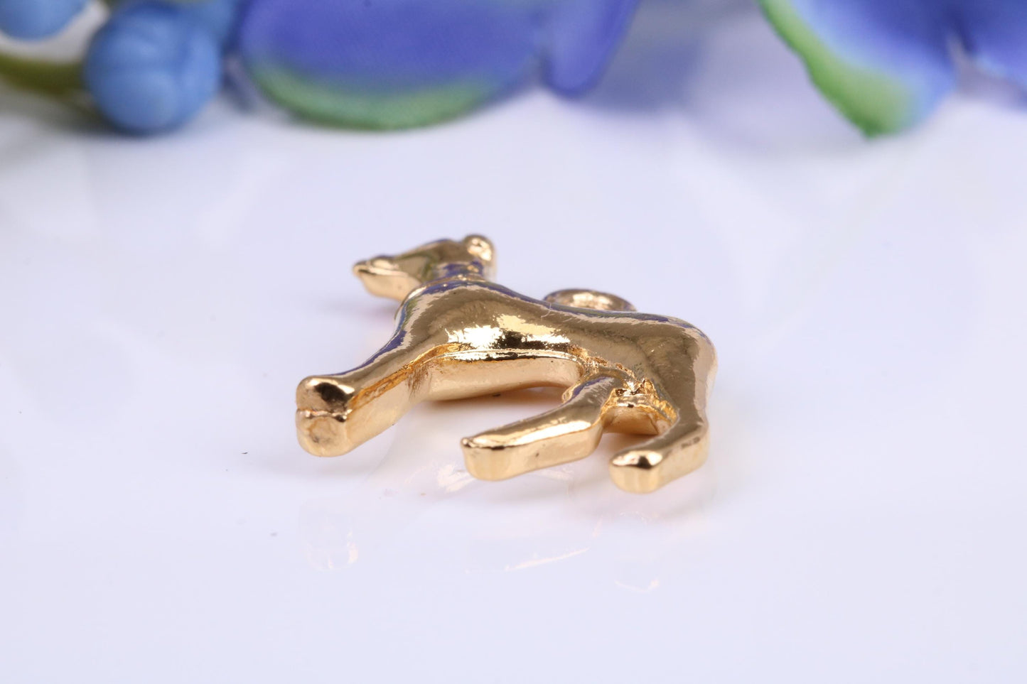 Greyhound Charm, Traditional Charm, Made from Solid Yellow Gold, British Hallmarked