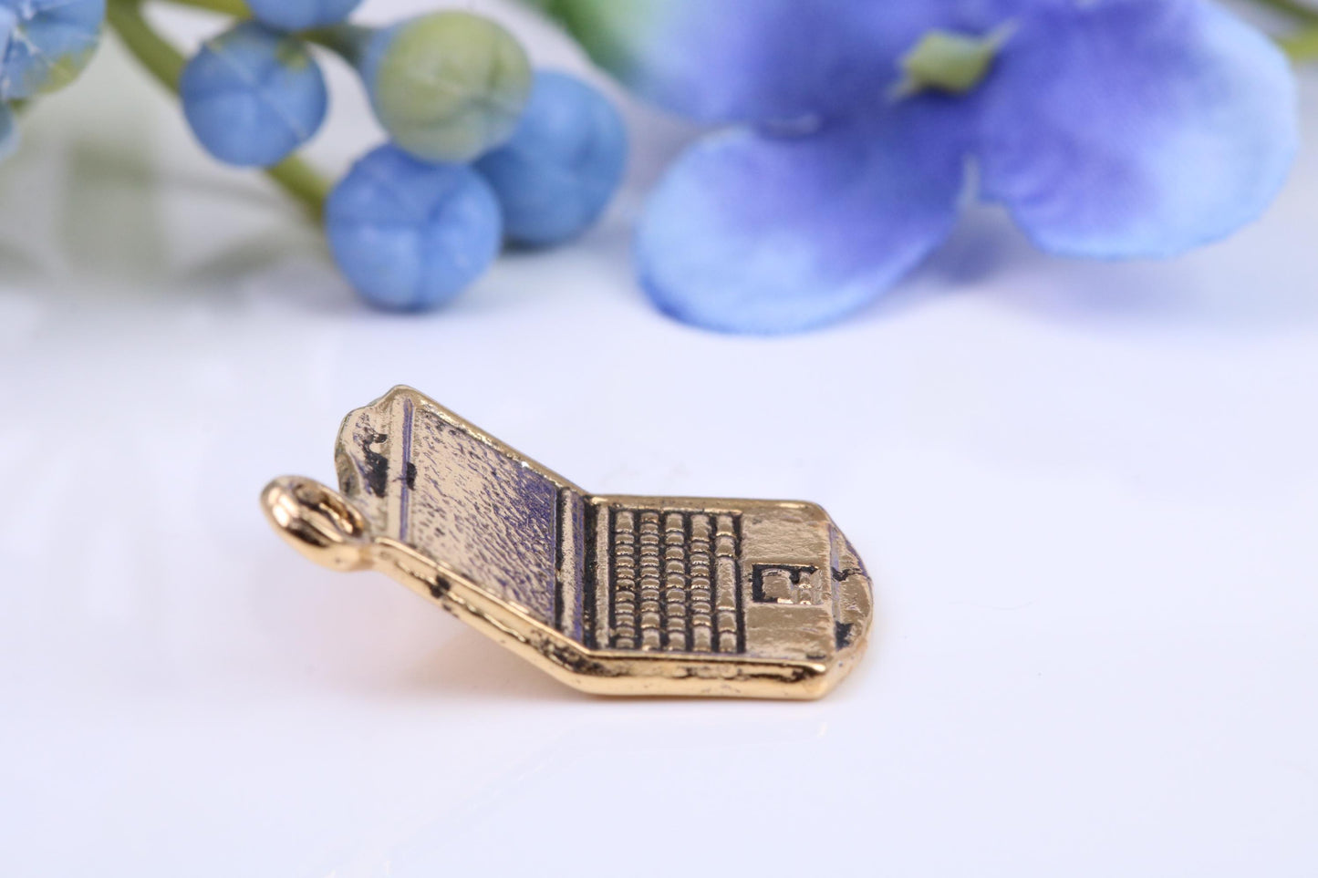Laptop Charm, Traditional Charm, Made from Solid Yellow Gold, British Hallmarked