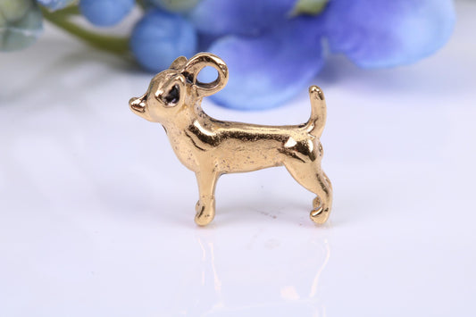 Cat Charm, Made From Solid Cast Yellow Gold with British Hallmark, Complete with Attachment Link