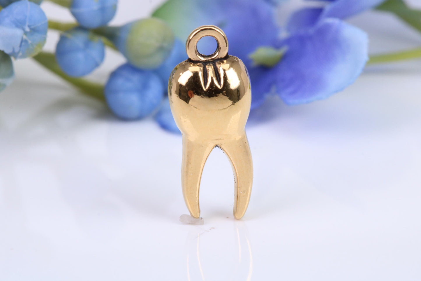 Tooth Charm, Traditional Charm, Made from Solid Cast Yellow Gold, British Hallmarked