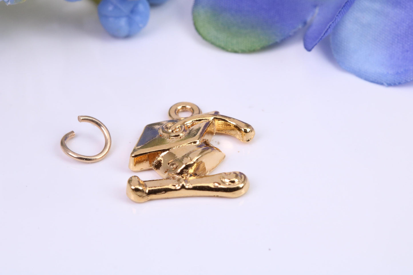 Mortar Hat, Graduation Hat Charm, Graduation Cap Charm, Charm, Made from your choice of Precious Metals, British Hallmarked