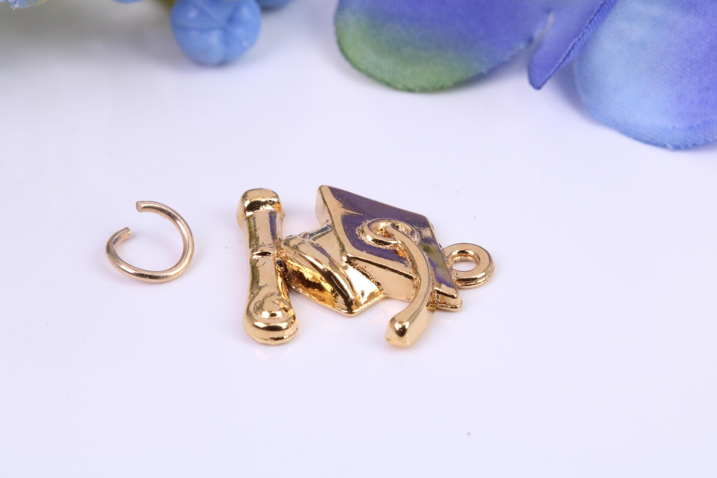 Mortar Hat, Graduation Hat Charm, Graduation Cap Charm, Charm, Made from your choice of Precious Metals, British Hallmarked