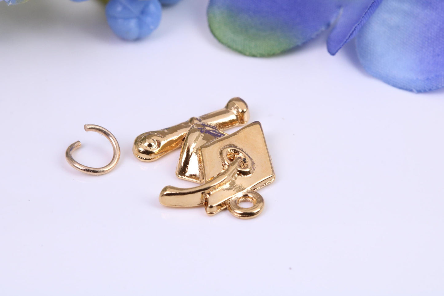 Mortar Hat, Graduation Hat Charm, Graduation Cap Charm, Charm, Made from your choice of Precious Metals, British Hallmarked