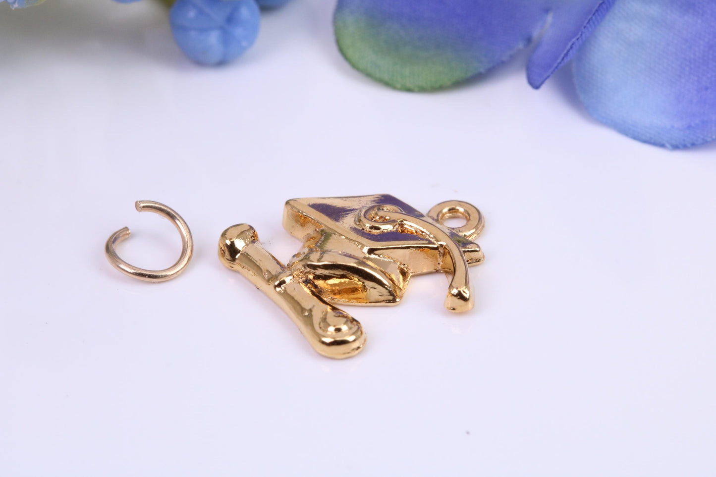 Mortar Hat, Graduation Hat Charm, Graduation Cap Charm, Charm, Made from your choice of Precious Metals, British Hallmarked