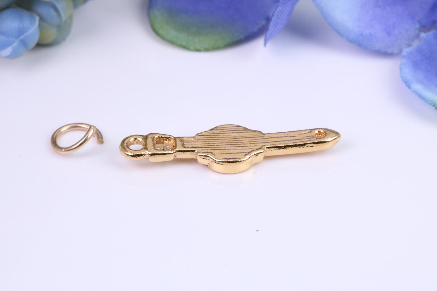 Watch Charm, Made from Solid Cast Yellow Gold, British Hallmarked and Complete with Attachment Link