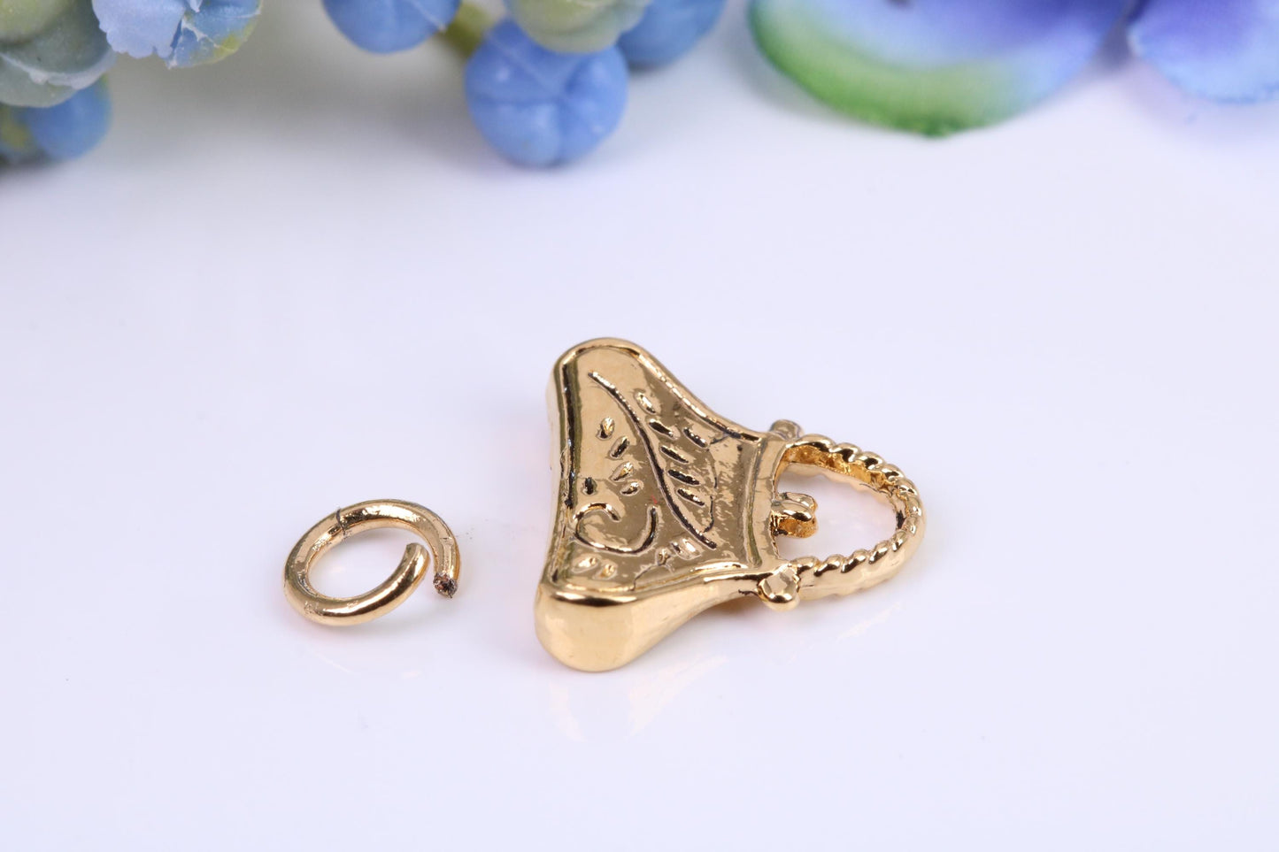 Handbag Charm, Traditional Charm, Made from Solid Cast Yellow Gold, British Hallmarked