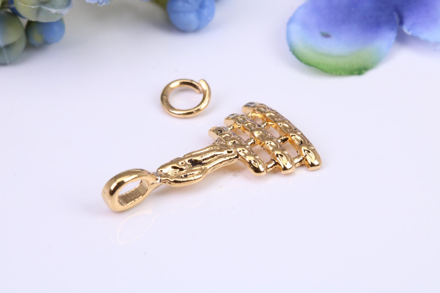 Wedding Cake Charm, Made from Solid Cast Yellow Gold, British Hallmarked