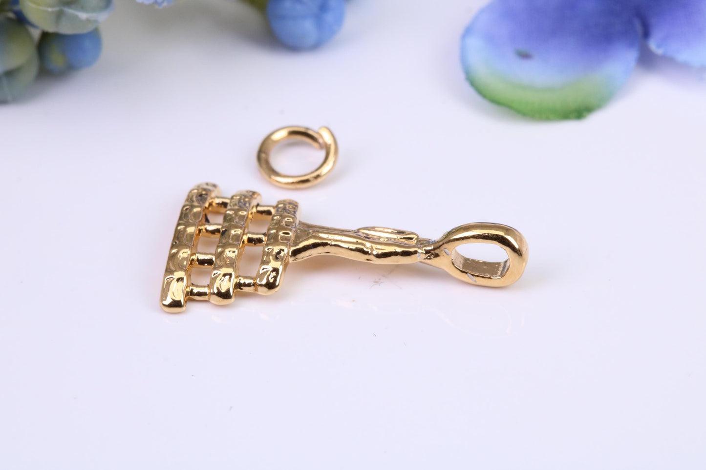 Wedding Cake Charm, Made from Solid Cast Yellow Gold, British Hallmarked