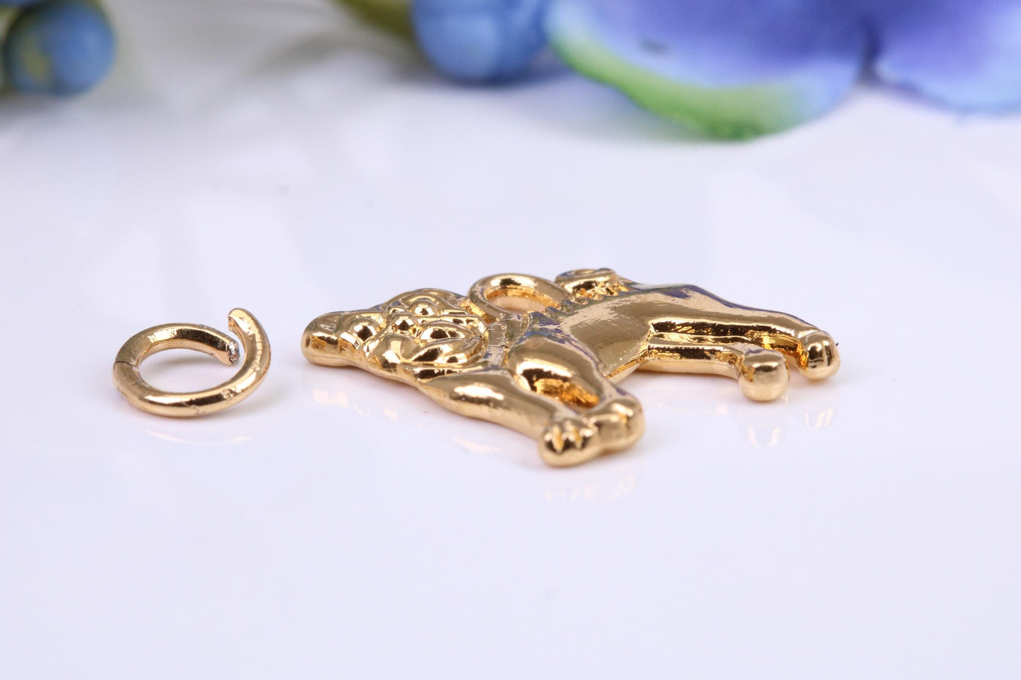 Rottweiler Charm, Made from Solid Yellow Gold, British Hallmarked
