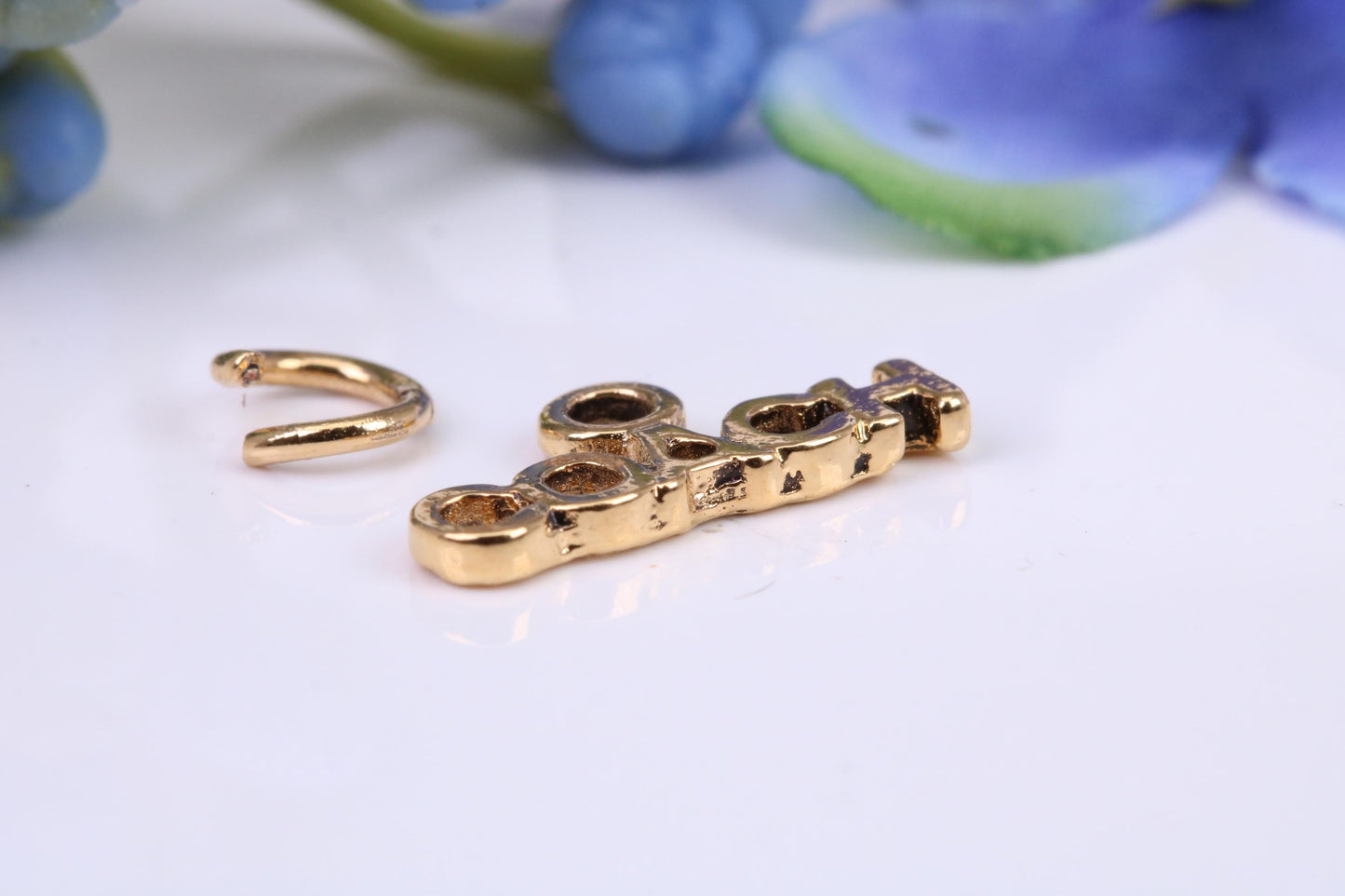 Sports Coach Charm, Made from Solid Cast Yellow Gold, British Hallmarked