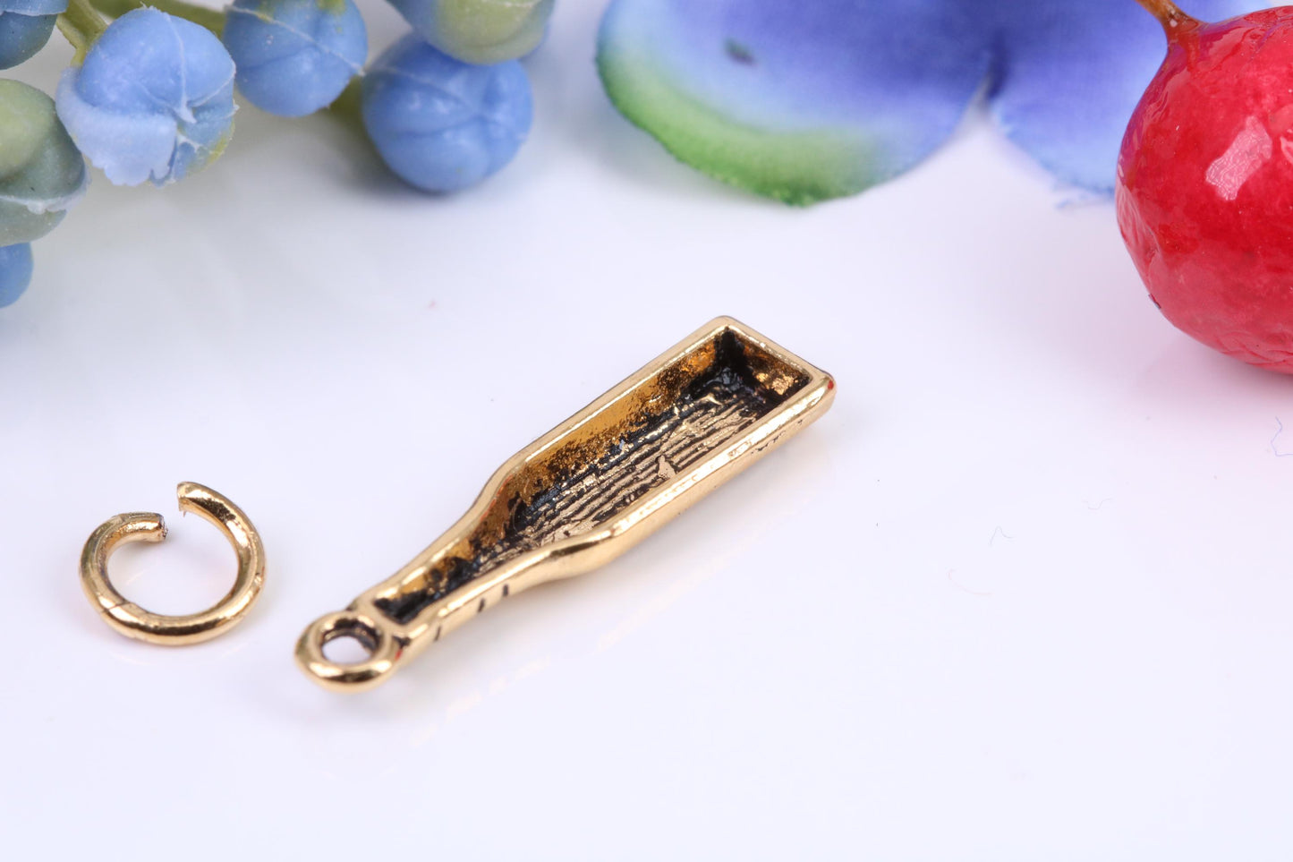 Beer Bottle Charm, Made From Solid Cast Yellow Gold with British Hallmark