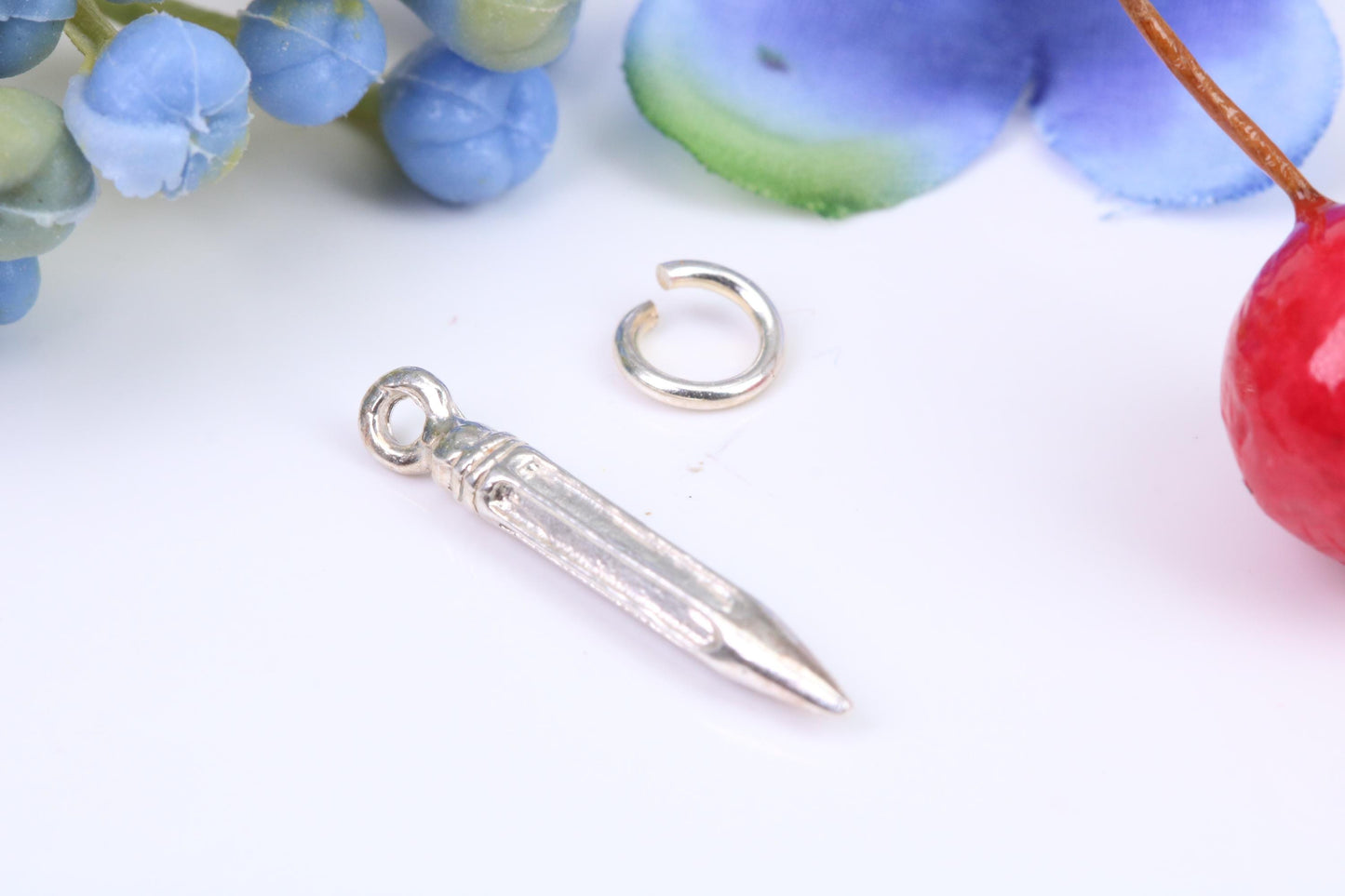 Centre Punch Tool Charm, Made from Solid Cast Silver