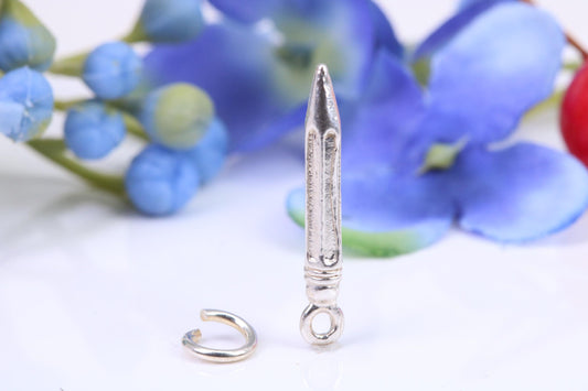 Centre Punch Tool Charm, Made from Solid Cast Silver