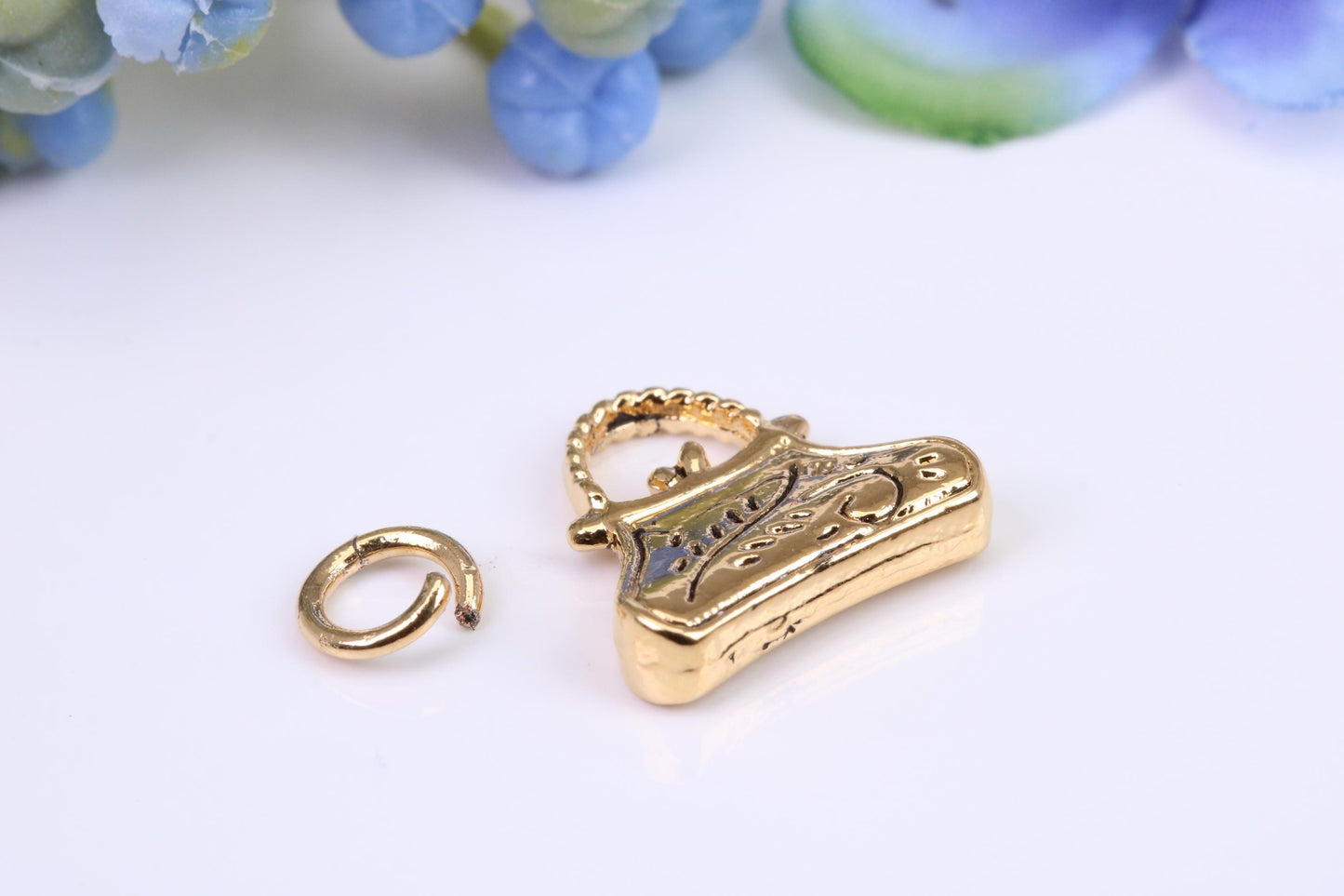 Handbag Charm, Traditional Charm, Made from Solid Cast Yellow Gold, British Hallmarked